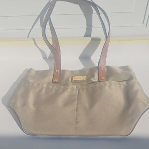 Calvin Klein Tan Tote Bag with Structured Design